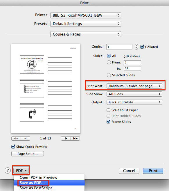 Print pdf with note lines online