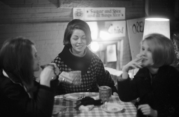 A group of women gather for coffee in the early evening, 28 April 1966
Citation: York University Libraries, Clara Thomas Archives & Special Collections, Toronto Telegram fonds, ASC00082 image URL:
https://www.library.yorku.ca/binaries/ArchivesSpecialCollections/Yorkville/asc_image_82_2.htm